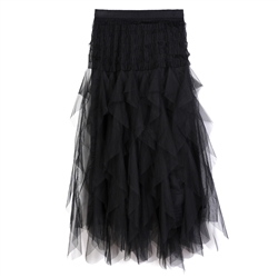 Ruffle Skirt in Black