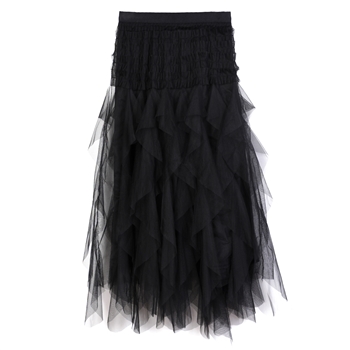 Ruffle Skirt in Black