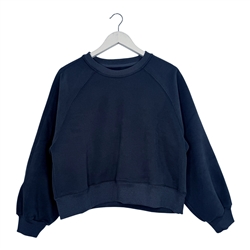 Cotton Balloon Sleeve Sweatshirt
