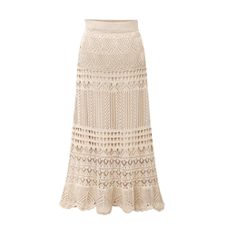 Cream Crochet Skirt