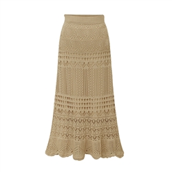 Taupe Crochet Skirt