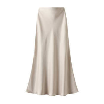 Champagne Satin Slip Skirt