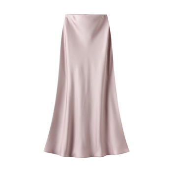 Soft Pink Satin Slip Skirt
