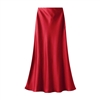 Red Satin Slip Skirt