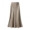 Taupe Satin Slip Skirt