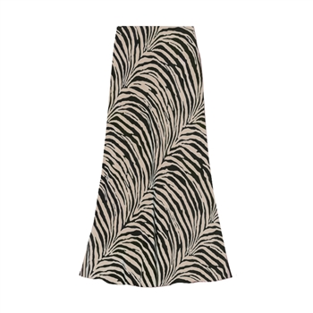 Zebra Print Satin Slip Skirt