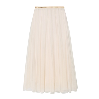 Cream Tulle Layer Skirt
