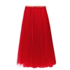 Fire Red Tulle Layer Skirt