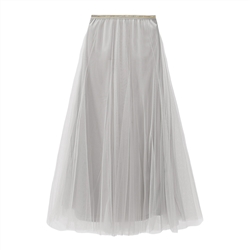 Light Grey Tulle Layer Skirt