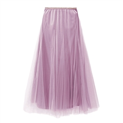 Mauve Tulle Layer Skirt