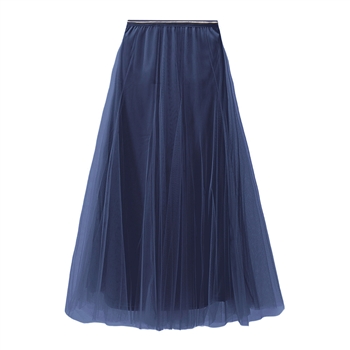 Navy Tulle Layer Skirt