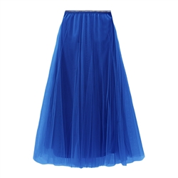 Royal Blue Tulle Layer Skirt