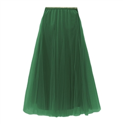 Racing Green Tulle Layer Skirt