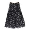 Black Camo Print Tulle Layer Skirt