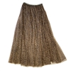 Brown Small Leopard Print Tulle Layer Skirt