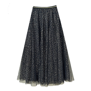 Star Print Tulle Layer Skirt