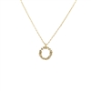 Gold Crystal Circle Necklace