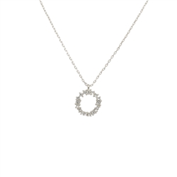 Silver Crystal Circle Necklace