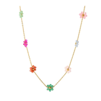 Multi Daisy Necklace