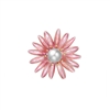 Pink Flower Pearl Brooch