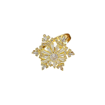 Spinning Snowflake Ring