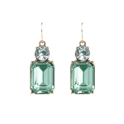 Green Twin Gem Earrings