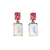 Ice White Gem with Crystal Earrings