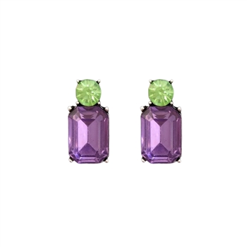 Mini Lilac Gem Earrings