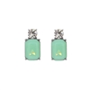 Mini Opal Mint  Gem Earrings