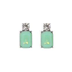 Mini Opal Mint  Gem Earrings