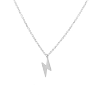 Silver Lightning Strike Necklace