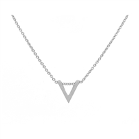 Silver V Necklace