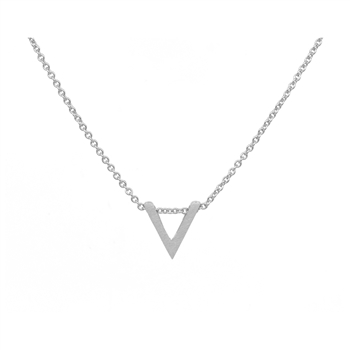 Silver V Necklace