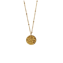 Textured Disc Necklace