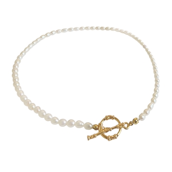 Freshwater Pearl T-Bar Necklace