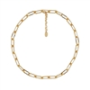 Gold Long Links Necklace