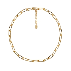 Gold Long Links Necklace
