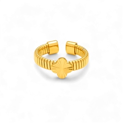 ridged band ring