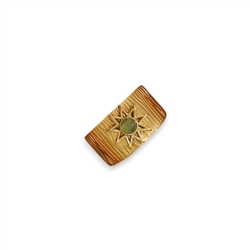 natural stone sun etched ring