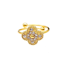 CZ Clover Ring