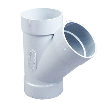 Central Vacuum 45 Degree Y Fitting