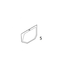 #5A LOWER DOOR GLASS - CTHM26.5A