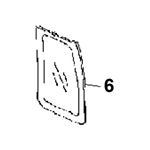 # 6. Left Side Quarter Glass - Metric LC Series - JDHM18.6