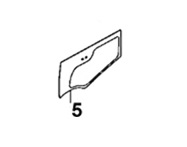 #5 LOWER DOOR GLASS - JDHM7.5