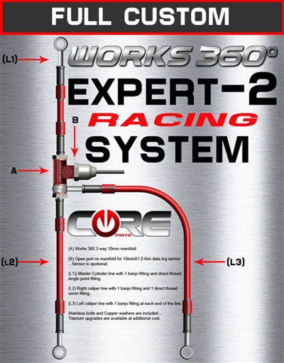 Works 360 Expert-2 front brake line race system