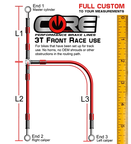 RACING CUSTOM 3T FRONT BRAKE SYSTEM (3 Lines)