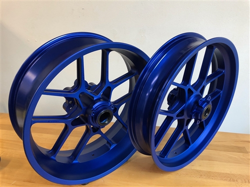 BLUE Carrozzeria V-Track wheel set - SATIN FINISH