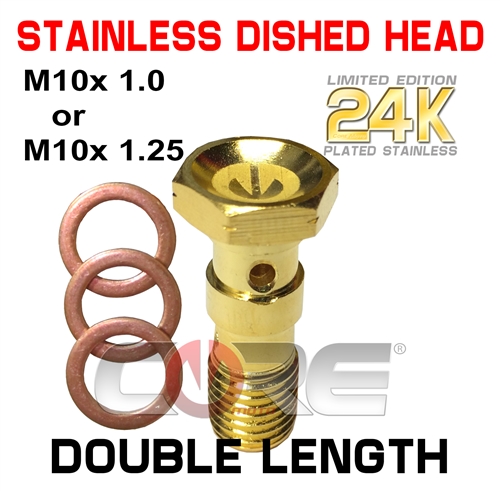 Core Moto 24K gold plated stainless Double length bolt