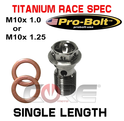 Pro Bolt USA Titanium Race Spec head single length bolt