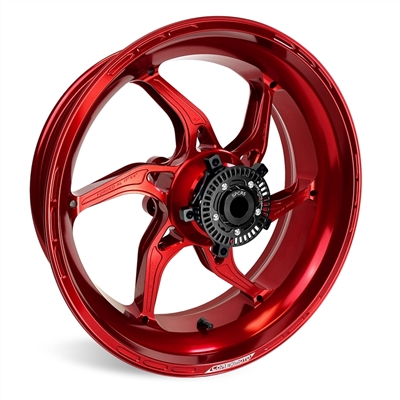 Gloss Red 2017-2025 GSXR 1000 Apex-6 Forged superbike wheel by Core Moto